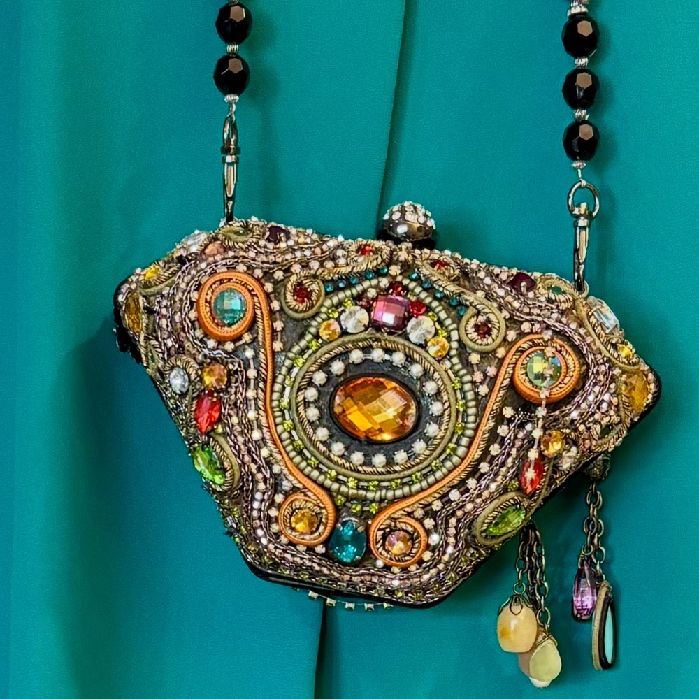 Mary Frances Multicolor Beaded Crossbody